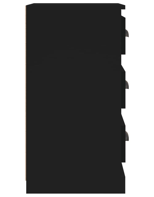 Încărcați imaginea în vizualizatorul Galerie, Servantă, negru, 36x35,5x67,5 cm, lemn prelucrat Lando - Lando
