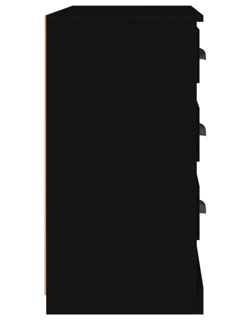 Încărcați imaginea în vizualizatorul Galerie, Servantă, negru, 104,5x35,5x67,5 cm, lemn prelucrat Lando - Lando
