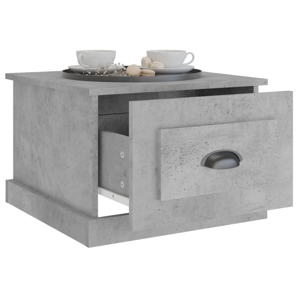 Măsuță de cafea, gri beton, 50x50x35 cm, lemn prelucrat Lando - Lando
