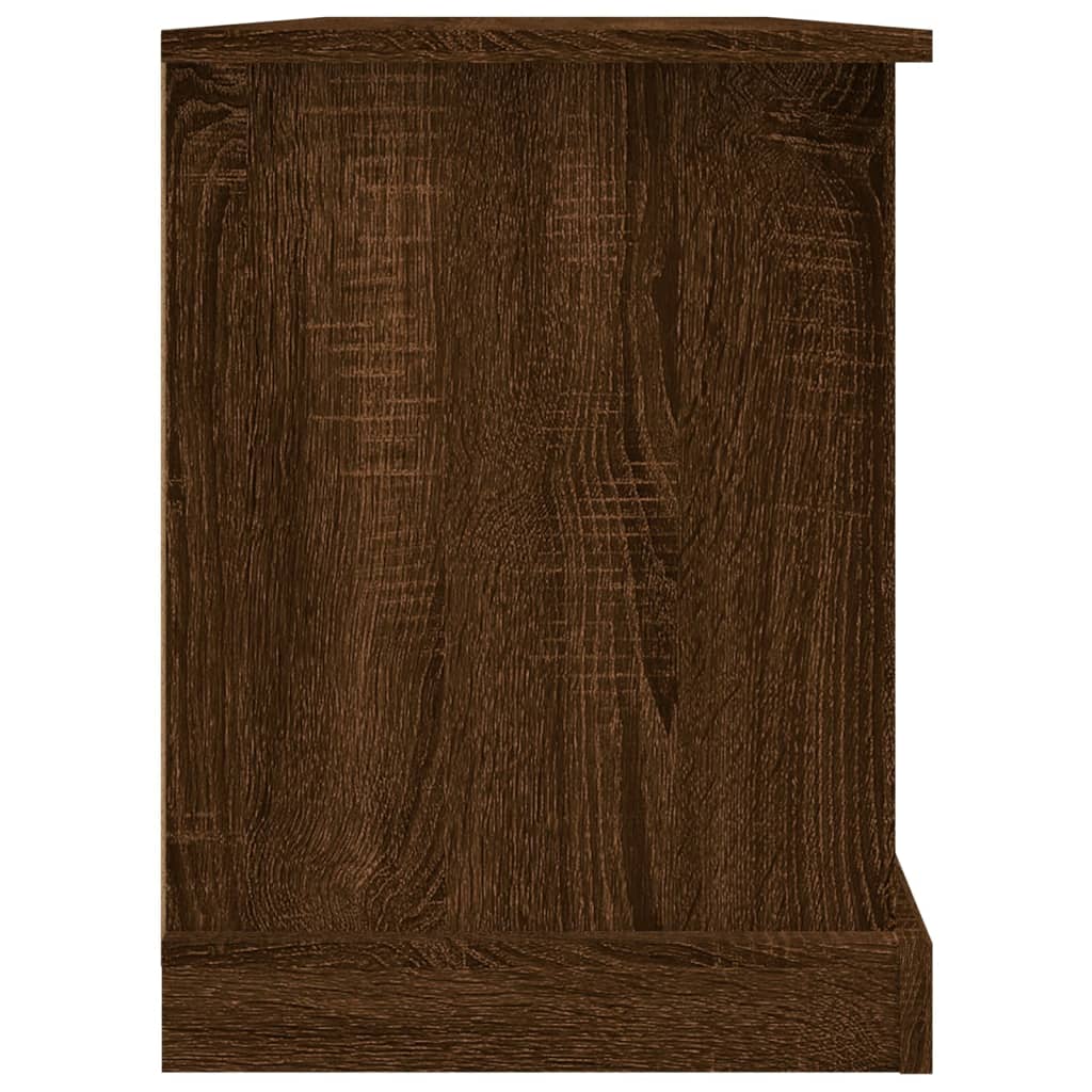 Comodă TV, stejar maro, 99,5x35,5x48 cm, lemn prelucrat Lando - Lando