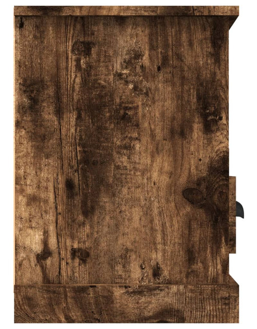 Încărcați imaginea în vizualizatorul Galerie, Comodă TV, stejar fumuriu, 100x35x50 cm, lemn prelucrat Lando - Lando

