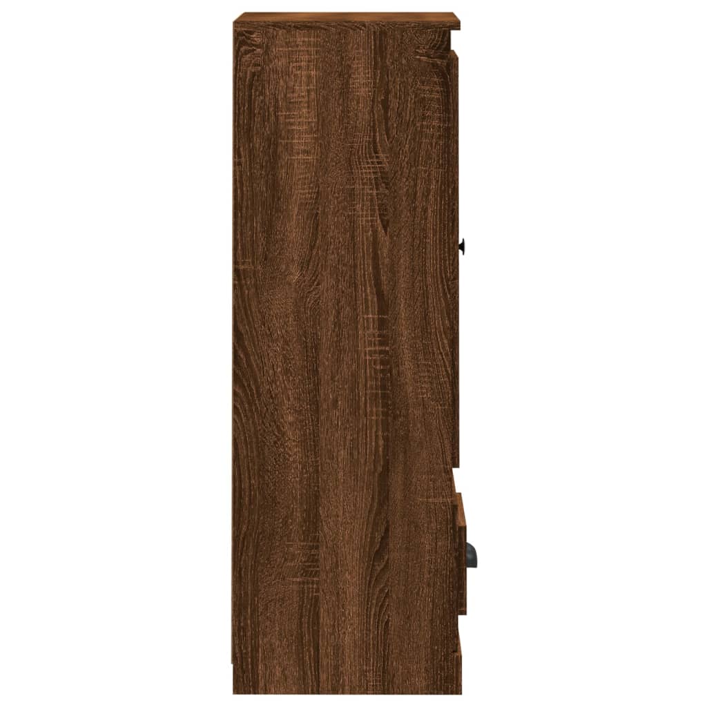 Dulap înalt, stejar maro, 36x35,5x103,5 cm, lemn compozit Lando - Lando