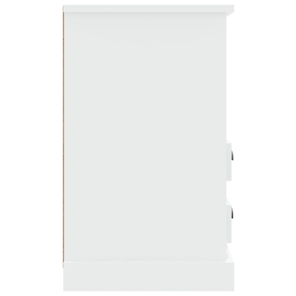 Noptiere, 2 buc., alb extralucios, 43x36x60 cm - Lando