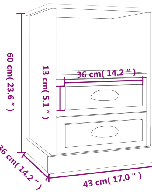Загрузите изображение в средство просмотра галереи, Noptieră, stejar sonoma, 43x36x60 cm - Lando
