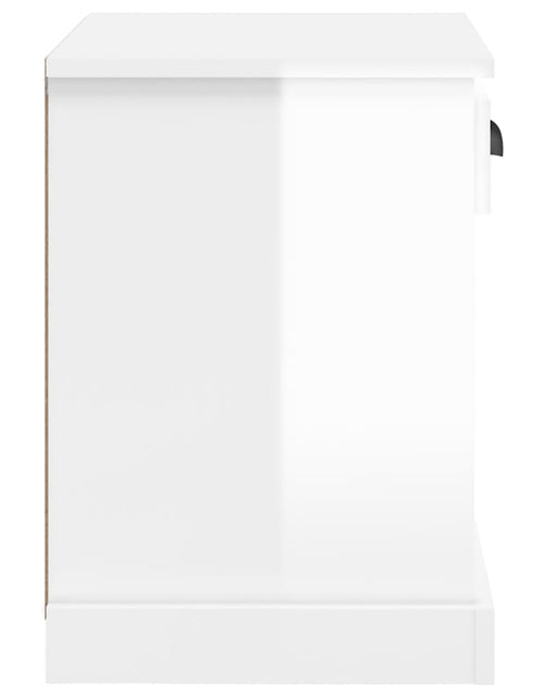 Încărcați imaginea în vizualizatorul Galerie, Noptiere, alb extralucios, 43x36x50 cm - Lando
