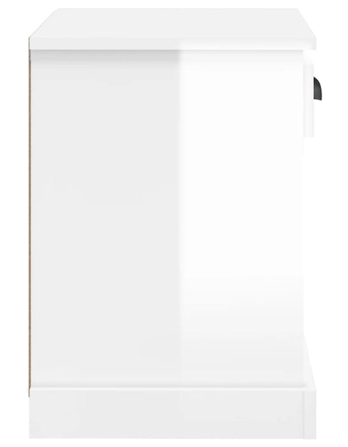 Încărcați imaginea în vizualizatorul Galerie, Noptiere, 2 buc., alb extralucios, 43x36x50 cm - Lando
