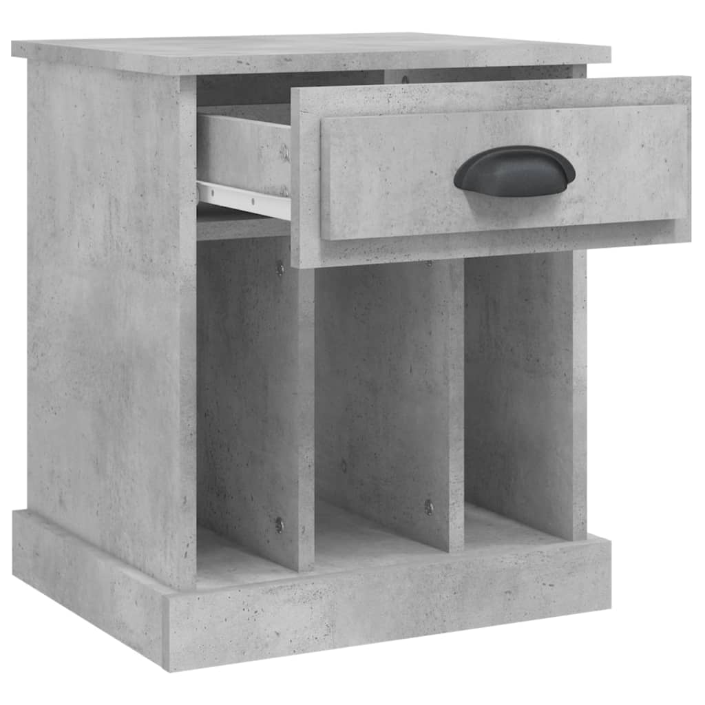 Noptiere, gri beton, 43x36x50 cm - Lando