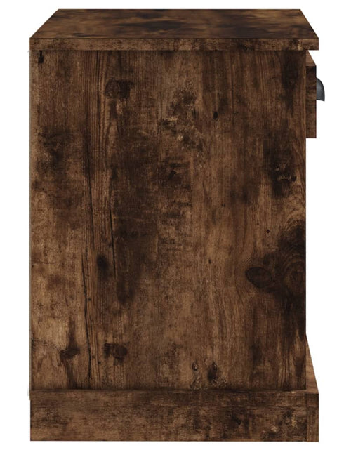 Încărcați imaginea în vizualizatorul Galerie, Noptieră, stejar fumuriu, 43x36x50 cm - Lando
