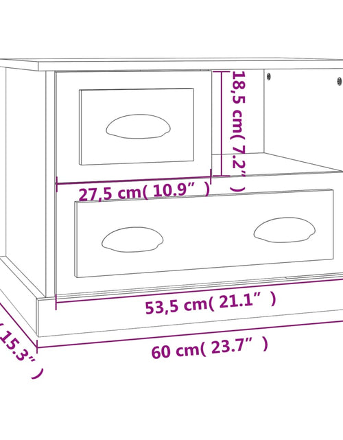Загрузите изображение в средство просмотра галереи, Noptieră, stejar fumuriu, 60x39x45 cm - Lando
