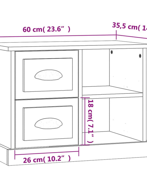 Загрузите изображение в средство просмотра галереи, Noptieră, stejar sonoma, 60x35,5x45 cm - Lando
