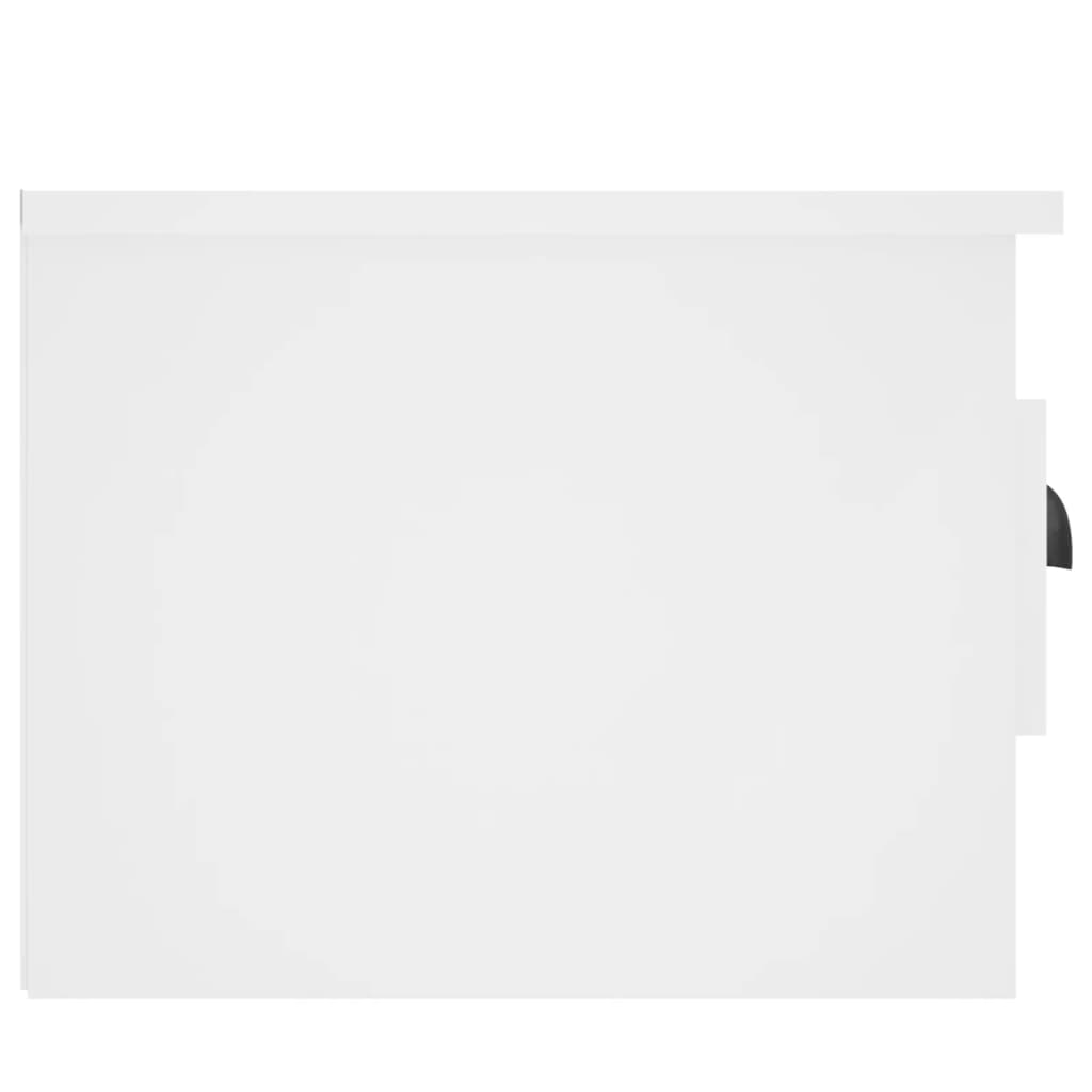 Noptieră de perete, alb, 41,5x36x28 cm - Lando