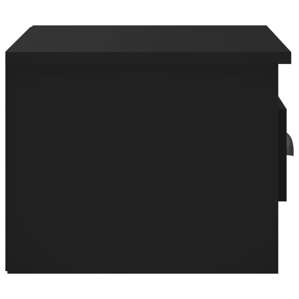 Noptieră de perete, negru, 41,5x36x28 cm - Lando