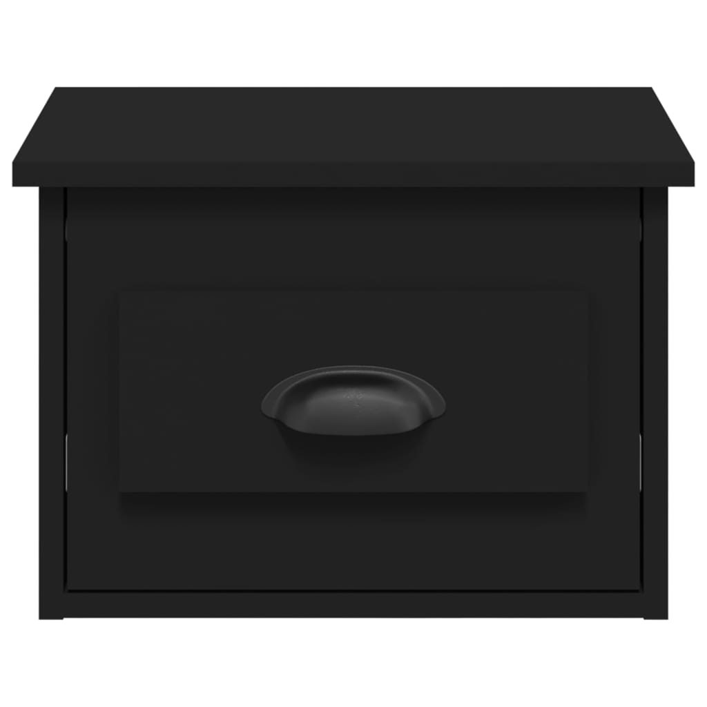 Noptiere de perete, 2 buc., negru, 41,5x36x28 cm - Lando