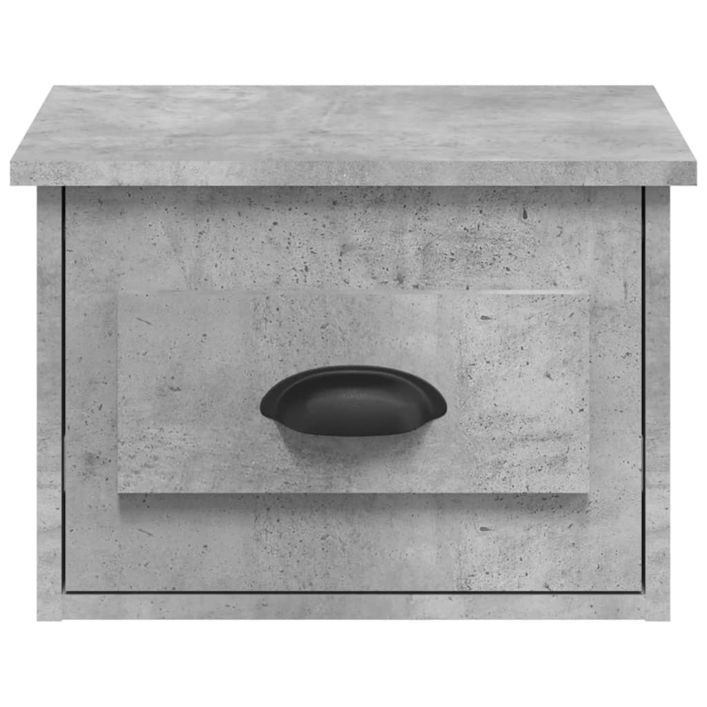 Noptieră de perete, gri beton, 41,5x36x28 cm - Lando