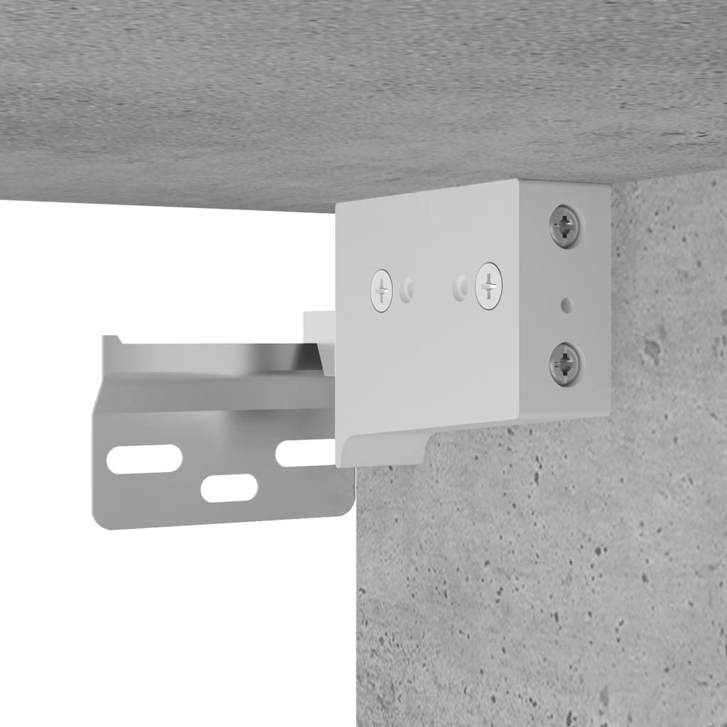 Noptiere suspendate pe perete, 2 buc., gri beton, 41,5x36x53 cm - Lando