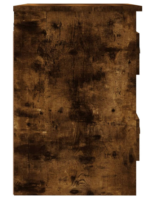 Загрузите изображение в средство просмотра галереи, Noptieră suspendată pe perete, stejar afumat, 41,5x36x53 cm - Lando
