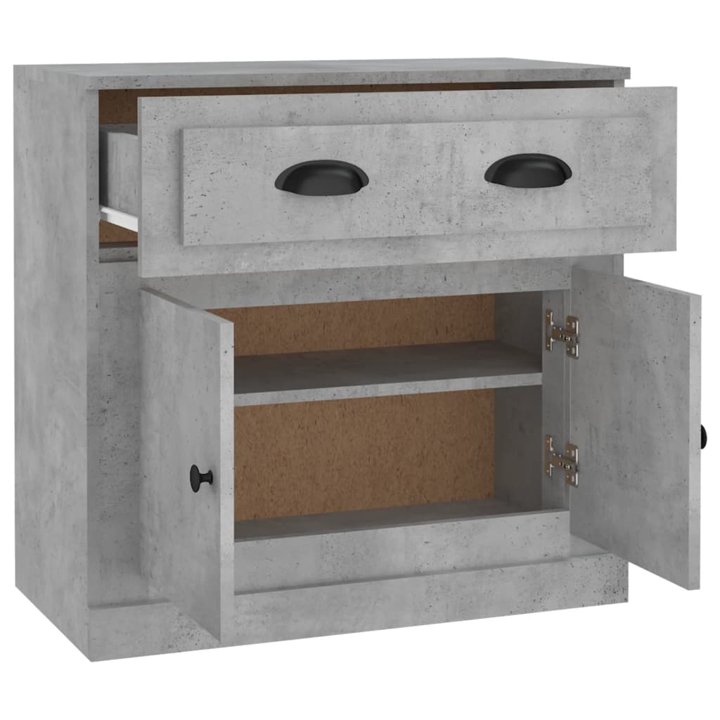 Servantă, gri beton, 70x35,5x67,5 cm, lemn prelucrat Lando - Lando