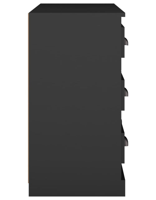 Загрузите изображение в средство просмотра галереи, Servantă, negru, 70x35,5x67,5 cm, lemn prelucrat Lando - Lando
