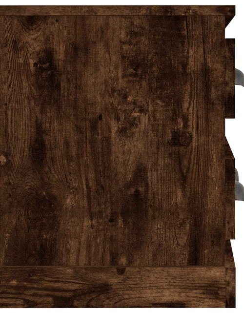 Încărcați imaginea în vizualizatorul Galerie, Comodă TV, stejar fumuriu, 100x35,5x45 cm, lemn prelucrat Lando - Lando

