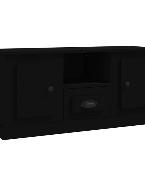 Загрузите изображение в средство просмотра галереи, Comodă TV, negru, 100x35,5x45 cm, lemn prelucrat Lando - Lando
