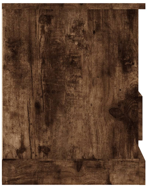 Încărcați imaginea în vizualizatorul Galerie, Comodă TV, stejar fumuriu, 93x35,5x45 cm, lemn prelucrat Lando - Lando
