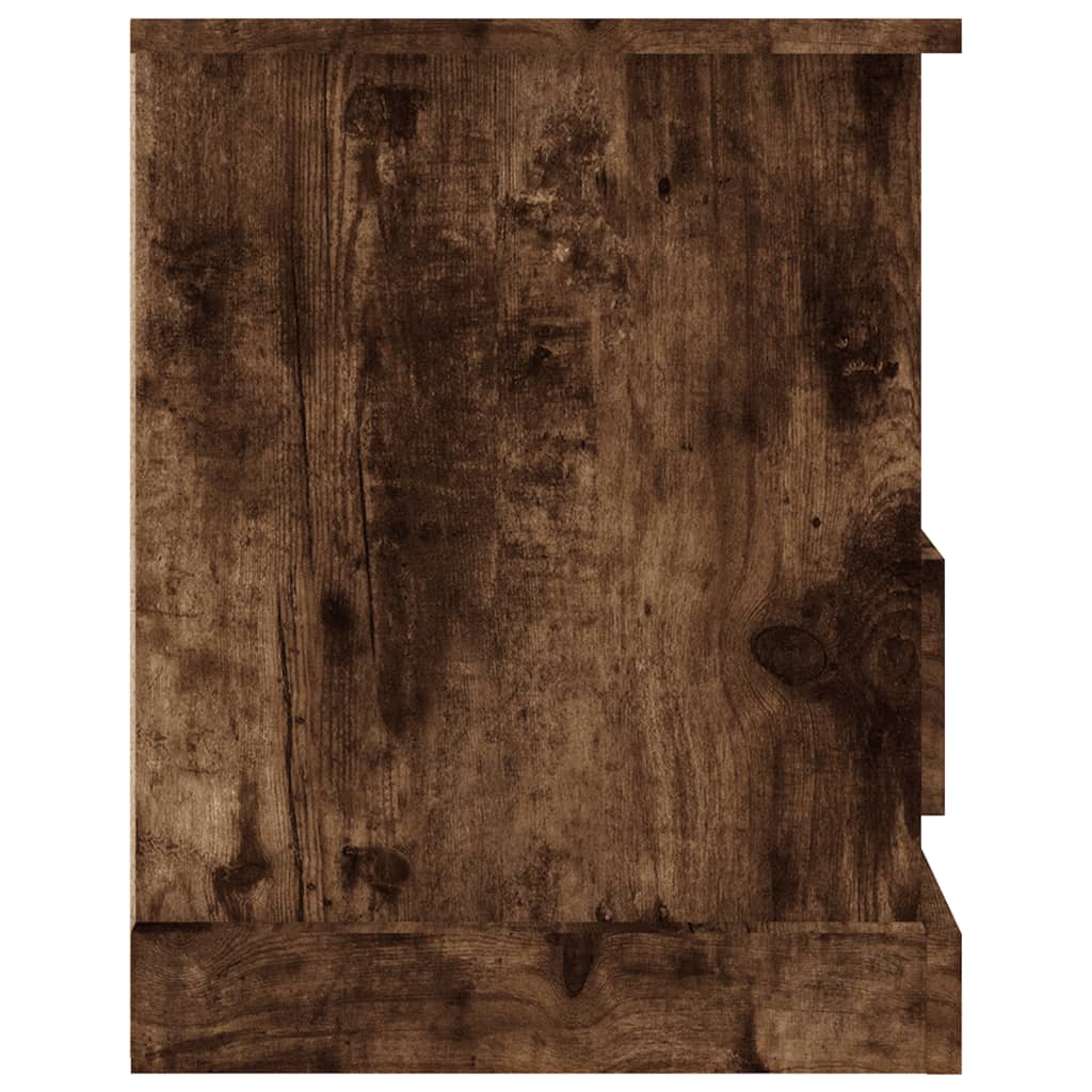 Comodă TV, stejar fumuriu, 93x35,5x45 cm, lemn prelucrat Lando - Lando
