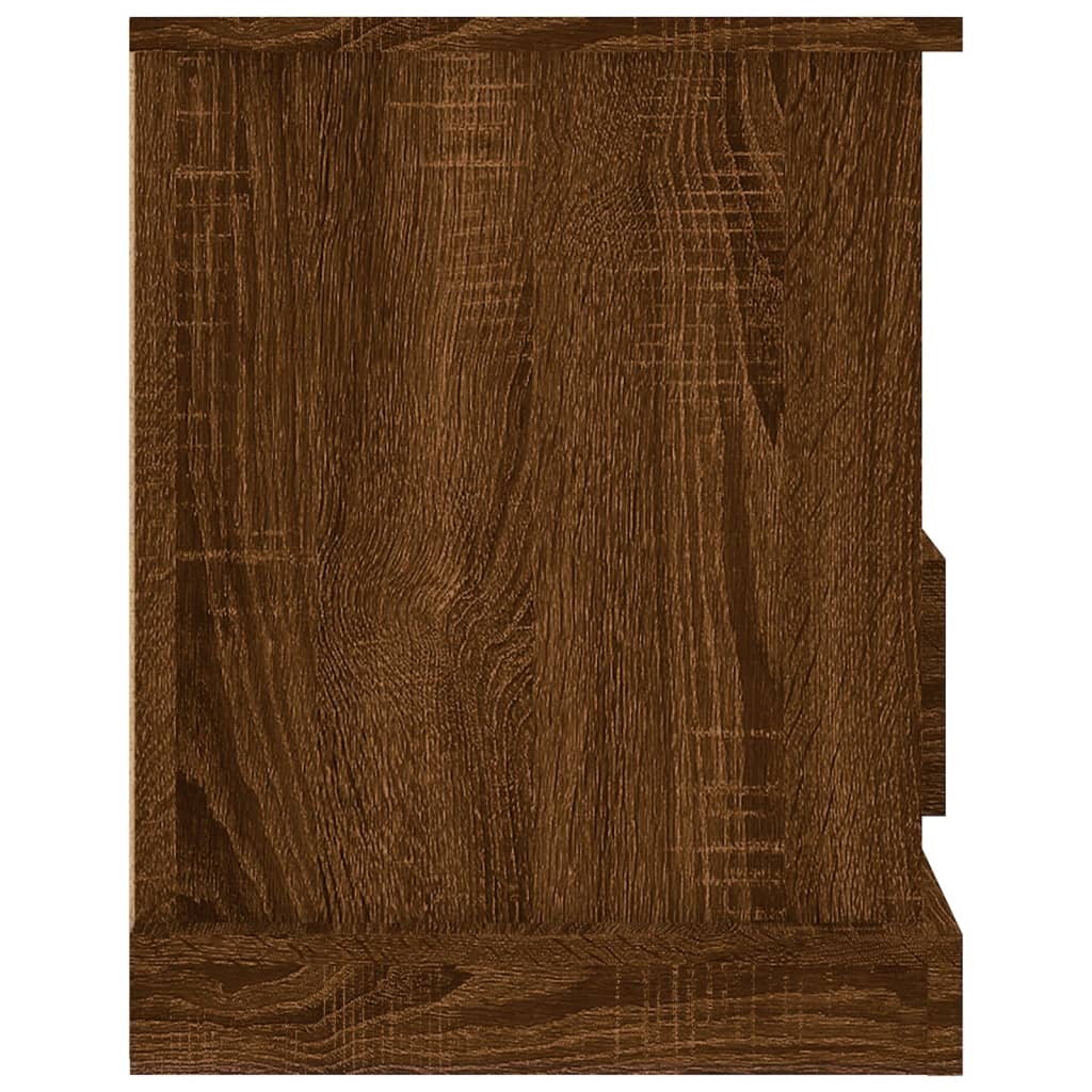 Comodă TV, stejar maro, 93x35,5x45 cm, lemn prelucrat Lando - Lando