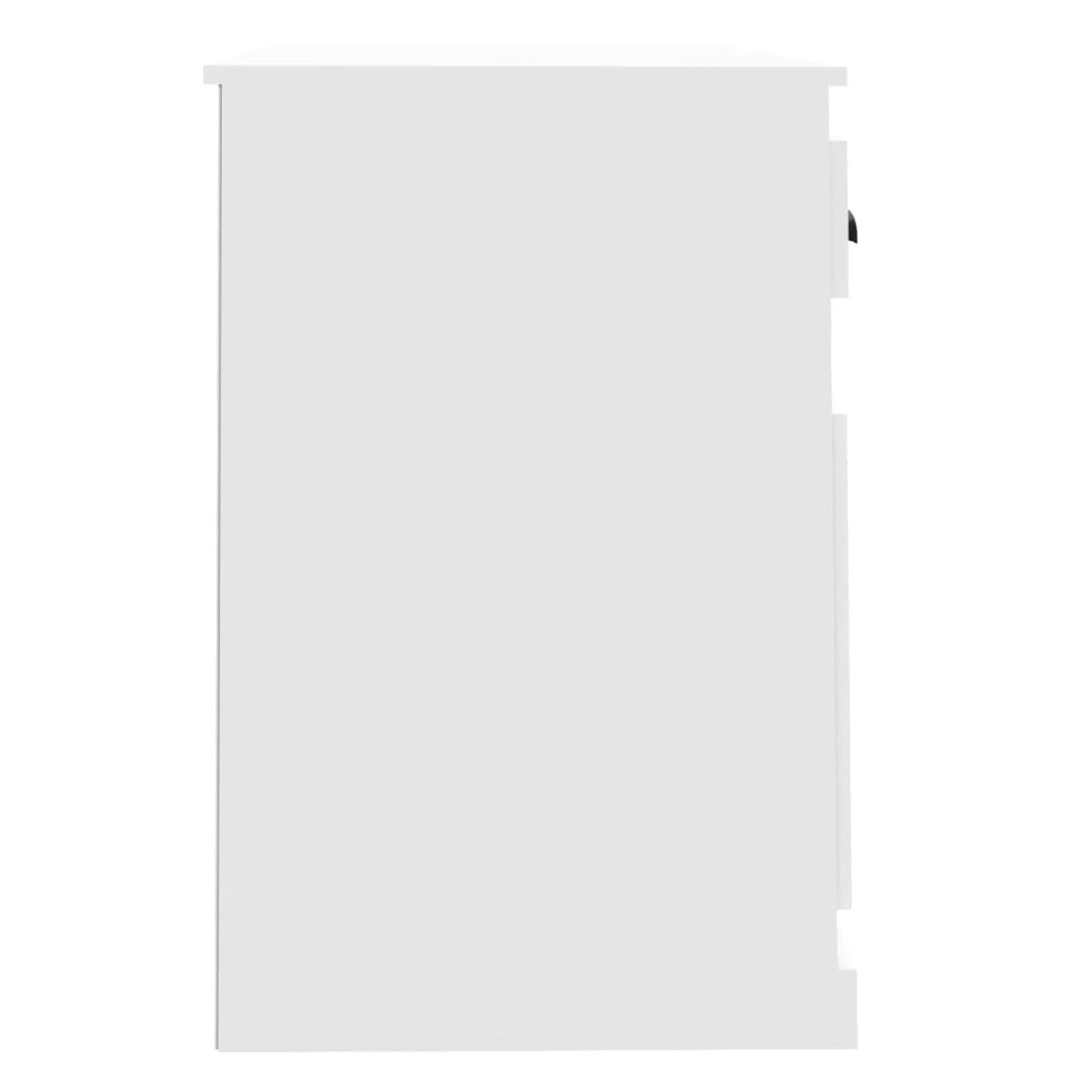 Birou cu sertar, alb, 115x50x75 cm, lemn prelucrat - Lando