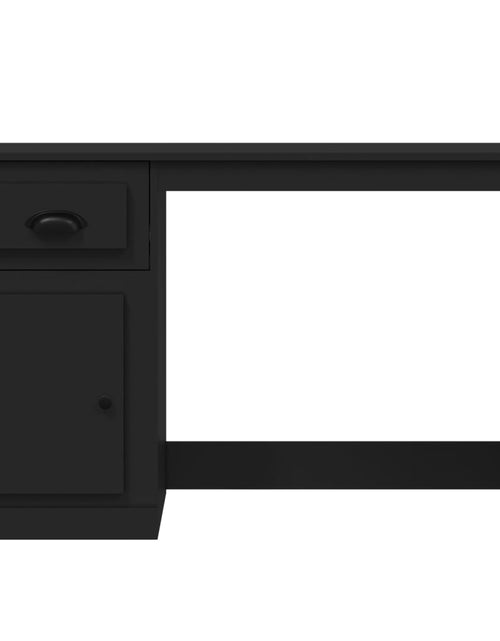 Încărcați imaginea în vizualizatorul Galerie, Birou cu sertar, negru, 115x50x75 cm, lemn prelucrat - Lando

