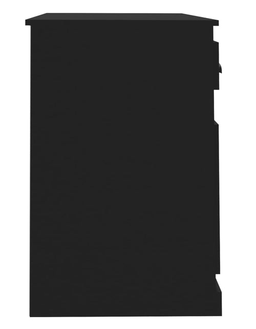 Încărcați imaginea în vizualizatorul Galerie, Birou cu sertar, negru, 115x50x75 cm, lemn prelucrat - Lando
