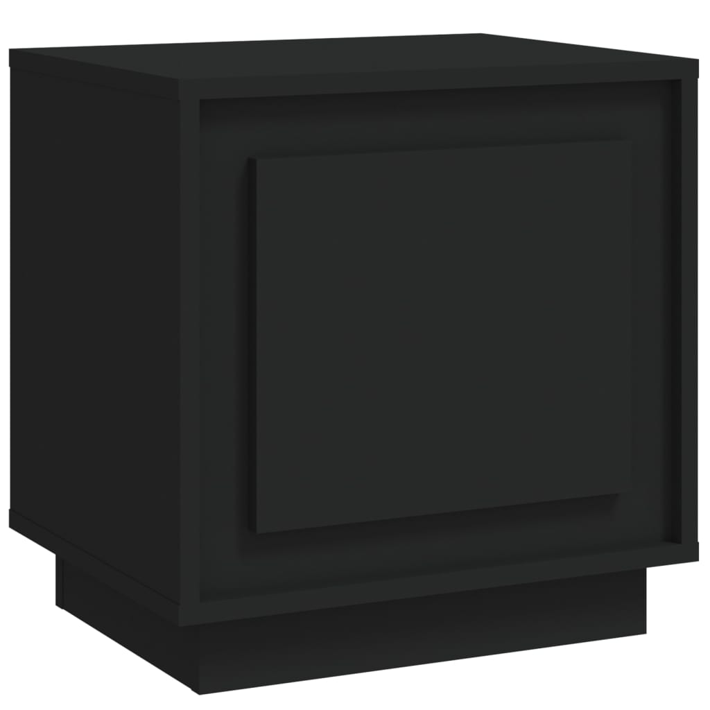 Noptieră, negru, 44x35x45 cm, lemn prelucrat - Lando