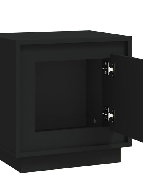 Încărcați imaginea în vizualizatorul Galerie, Noptiere, 2 buc, negru, 44x35x45 cm, lemn prelucrat - Lando
