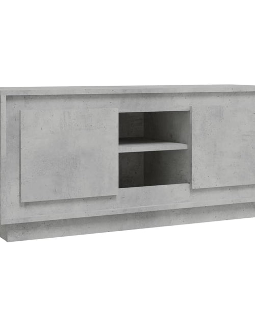 Încărcați imaginea în vizualizatorul Galerie, Comodă TV, gri beton, 102x35x45 cm, lemn prelucrat Lando - Lando
