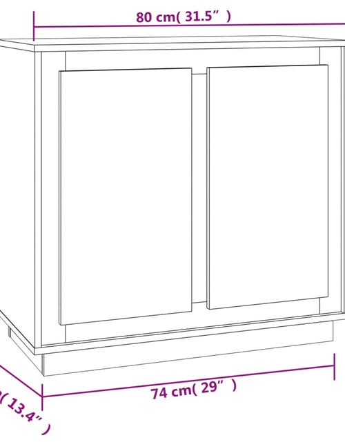 Загрузите изображение в средство просмотра галереи, Servantă, stejar fumuriu, 80x34x75 cm, lemn compozit Lando - Lando
