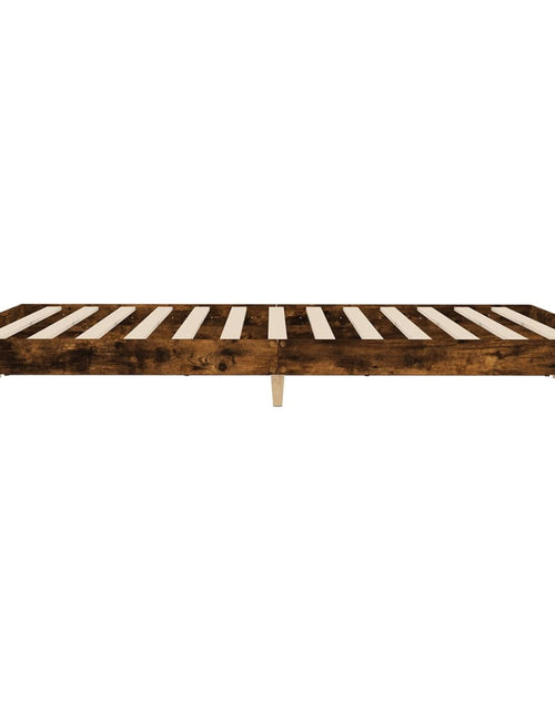 Încărcați imaginea în vizualizatorul Galerie, Cadru de pat, stejar fumuriu, 200x200 cm, lemn prelucrat - Lando
