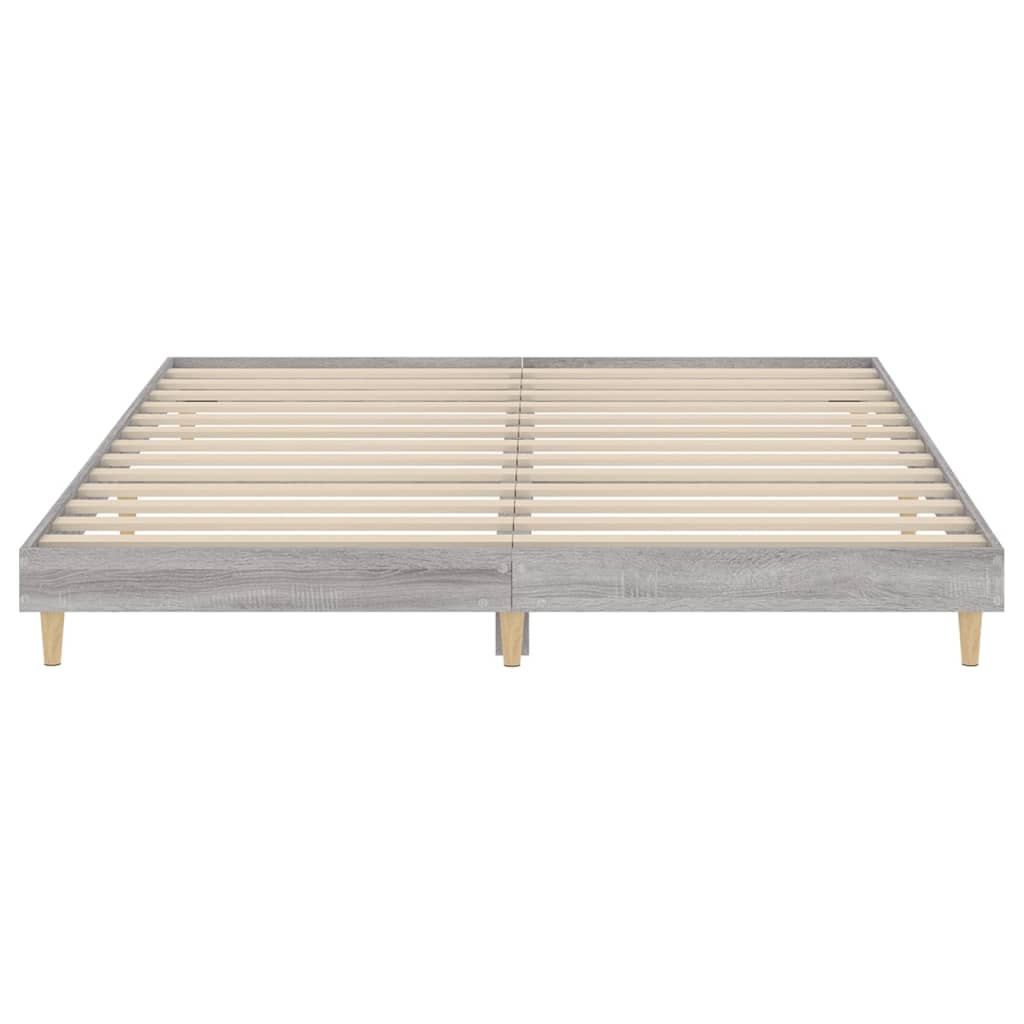 Cadru de pat, gri sonoma, 200x200 cm, lemn prelucrat - Lando