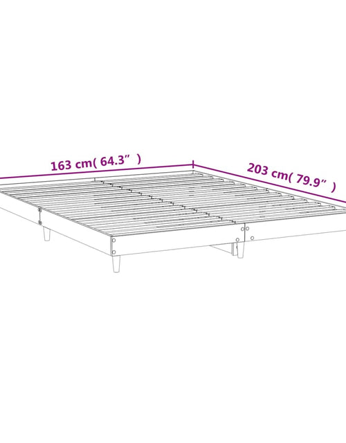 Загрузите изображение в средство просмотра галереи, Cadru de pat, gri sonoma, 160x200 cm, lemn prelucrat - Lando
