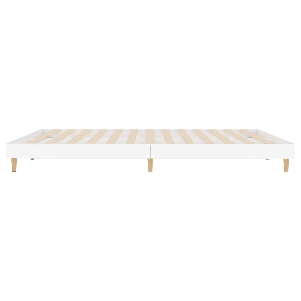 Cadru de pat, alb, 120x200 cm, lemn prelucrat - Lando