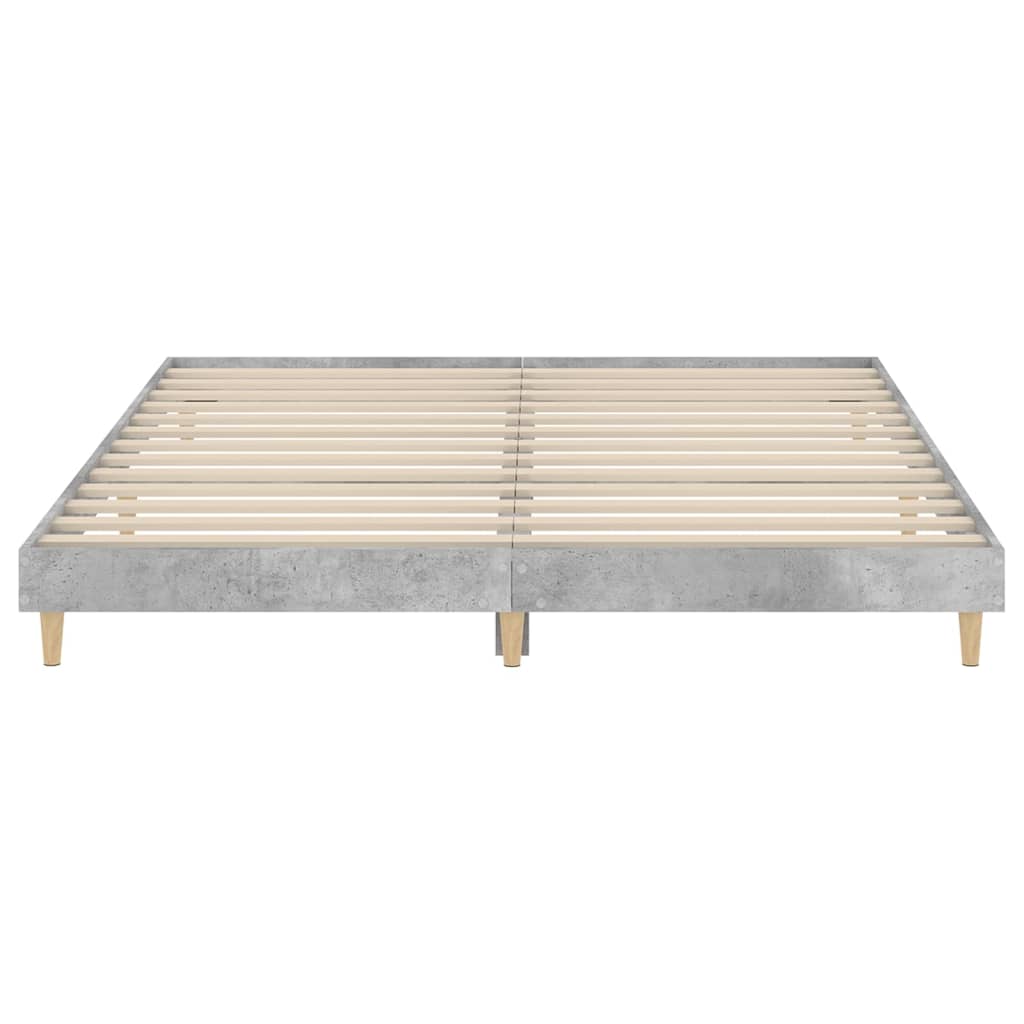 Cadru de pat, gri beton, 120x200 cm, lemn prelucrat - Lando