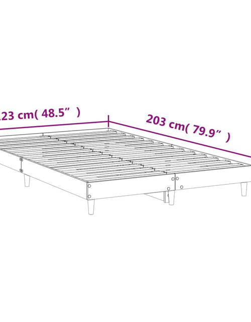 Загрузите изображение в средство просмотра галереи, Cadru de pat, stejar maro, 120x200 cm, lemn prelucrat - Lando
