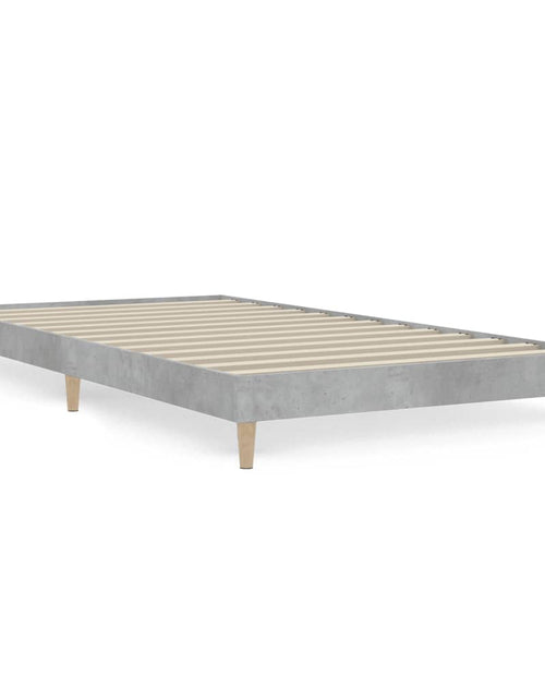 Încărcați imaginea în vizualizatorul Galerie, Cadru de pat, gri beton, 100x200 cm, lemn prelucrat - Lando
