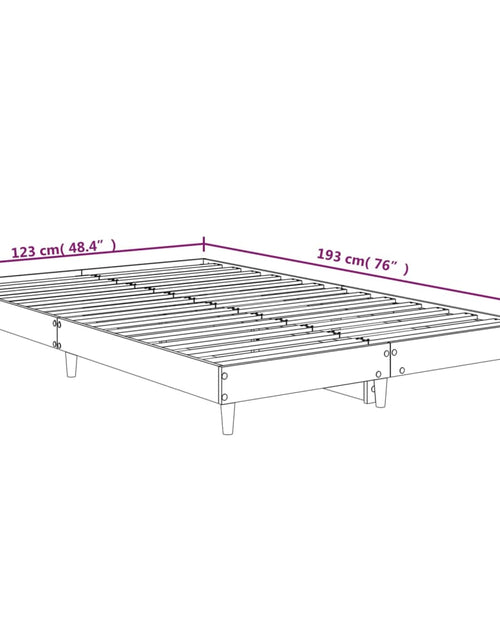 Încărcați imaginea în vizualizatorul Galerie, Cadru de pat, stejar maro, 120x190 cm, lemn prelucrat - Lando
