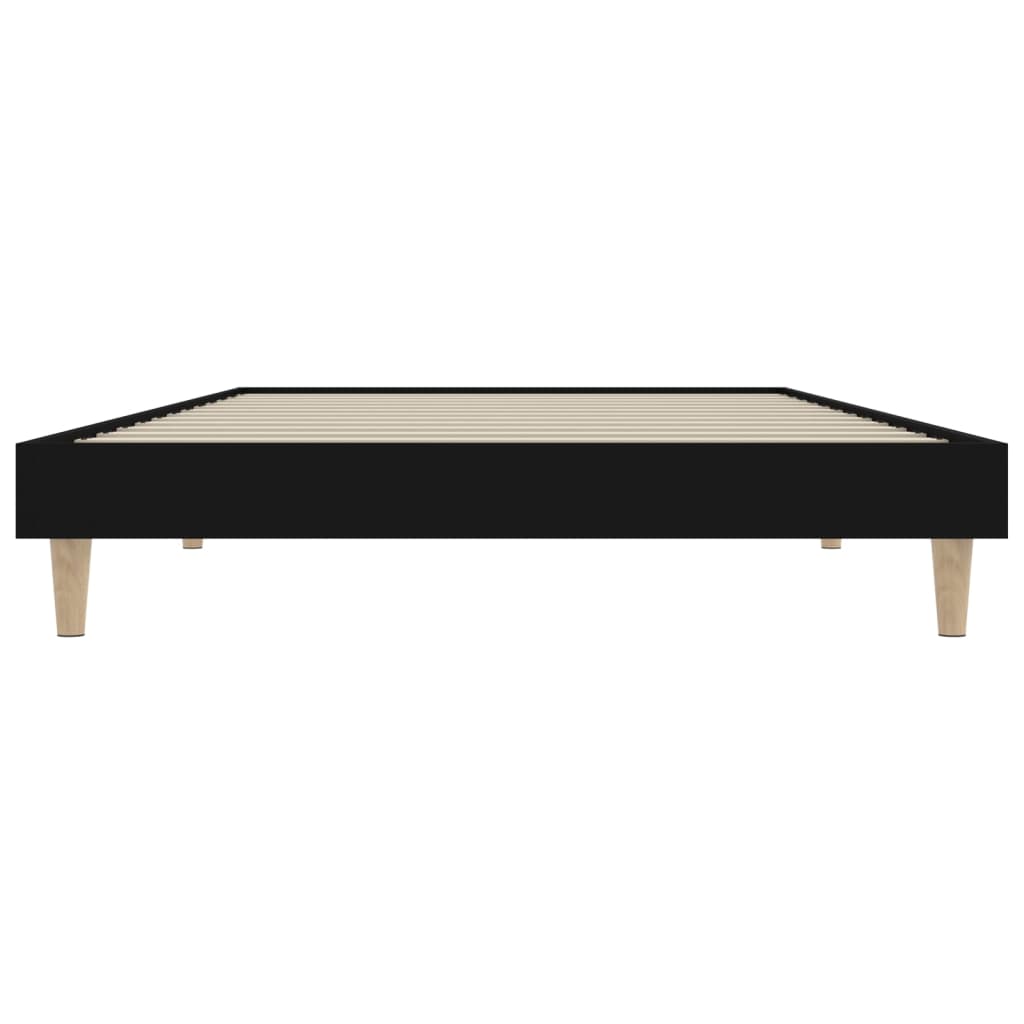 Cadru de pat, negru, 90x190 cm, lemn prelucrat - Lando