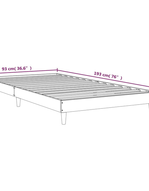 Încărcați imaginea în vizualizatorul Galerie, Cadru de pat, stejar maro, 90x190 cm, lemn prelucrat - Lando
