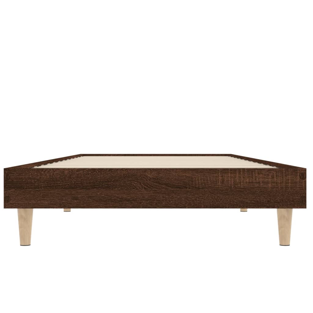 Cadru de pat, stejar maro, 75x190 cm, lemn prelucrat - Lando
