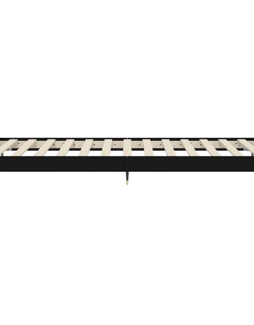 Încărcați imaginea în vizualizatorul Galerie, Cadru de pat, negru, 75x190 cm, lemn prelucrat - Lando
