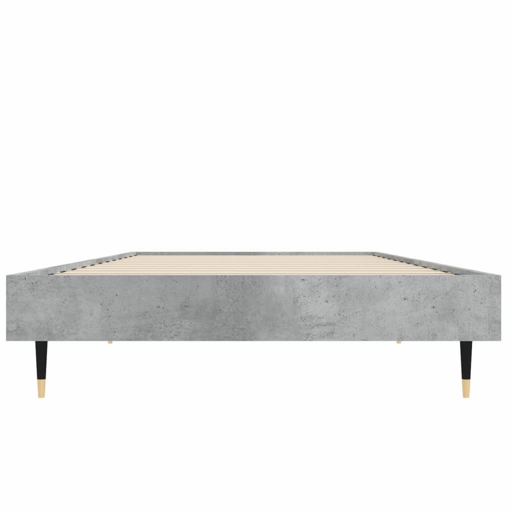 Cadru de pat, gri beton, 75x190 cm, lemn prelucrat - Lando
