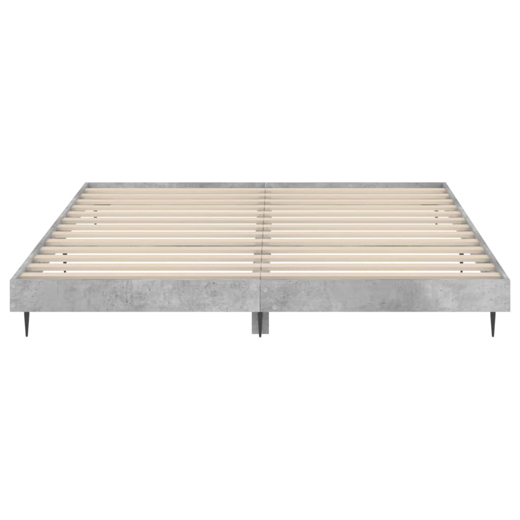 Cadru de pat, gri beton, 180x200 cm, lemn prelucrat - Lando