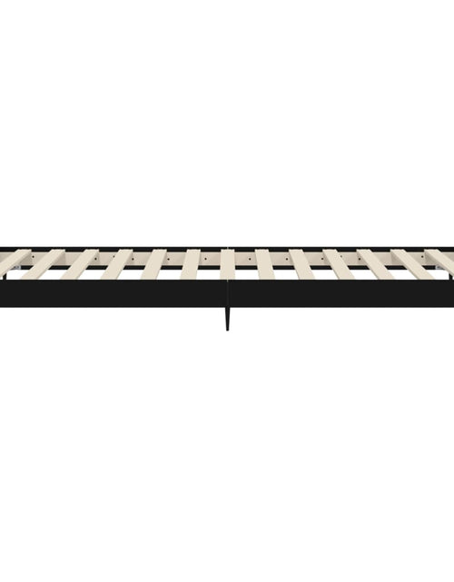 Încărcați imaginea în vizualizatorul Galerie, Cadru de pat, negru, 100x200 cm, lemn prelucrat - Lando
