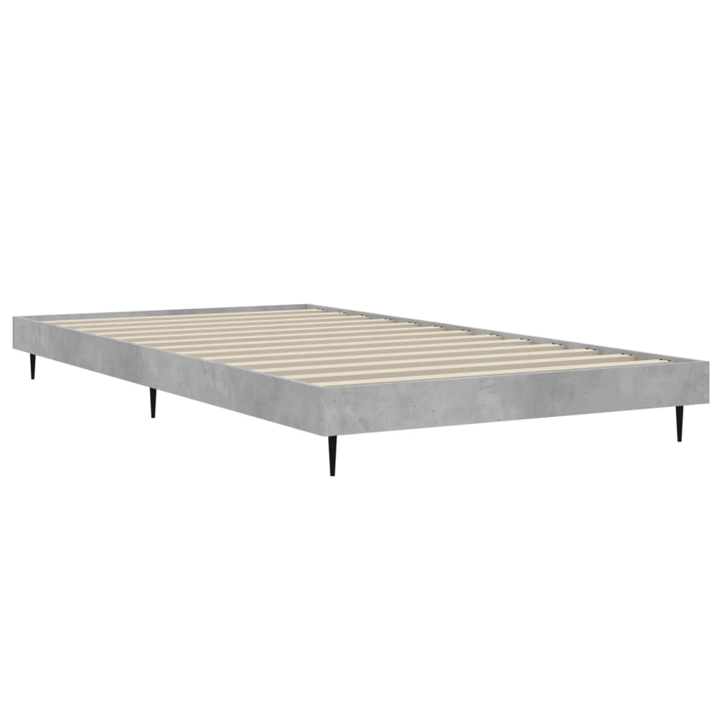 Cadru de pat, gri beton, 100x200 cm, lemn prelucrat - Lando